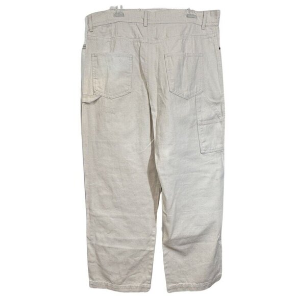 NO BOUNDARIES Canvas Carpenter‎ Pants Unisex 40x31 Baggy Slouch Grunge 90s NEW - Picture 2 of 7